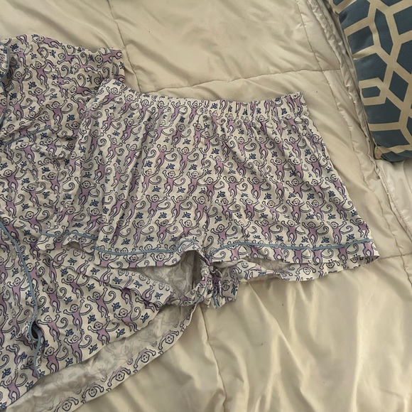 Roller Rabbit purple monkey pjs - Picture 3 of 5